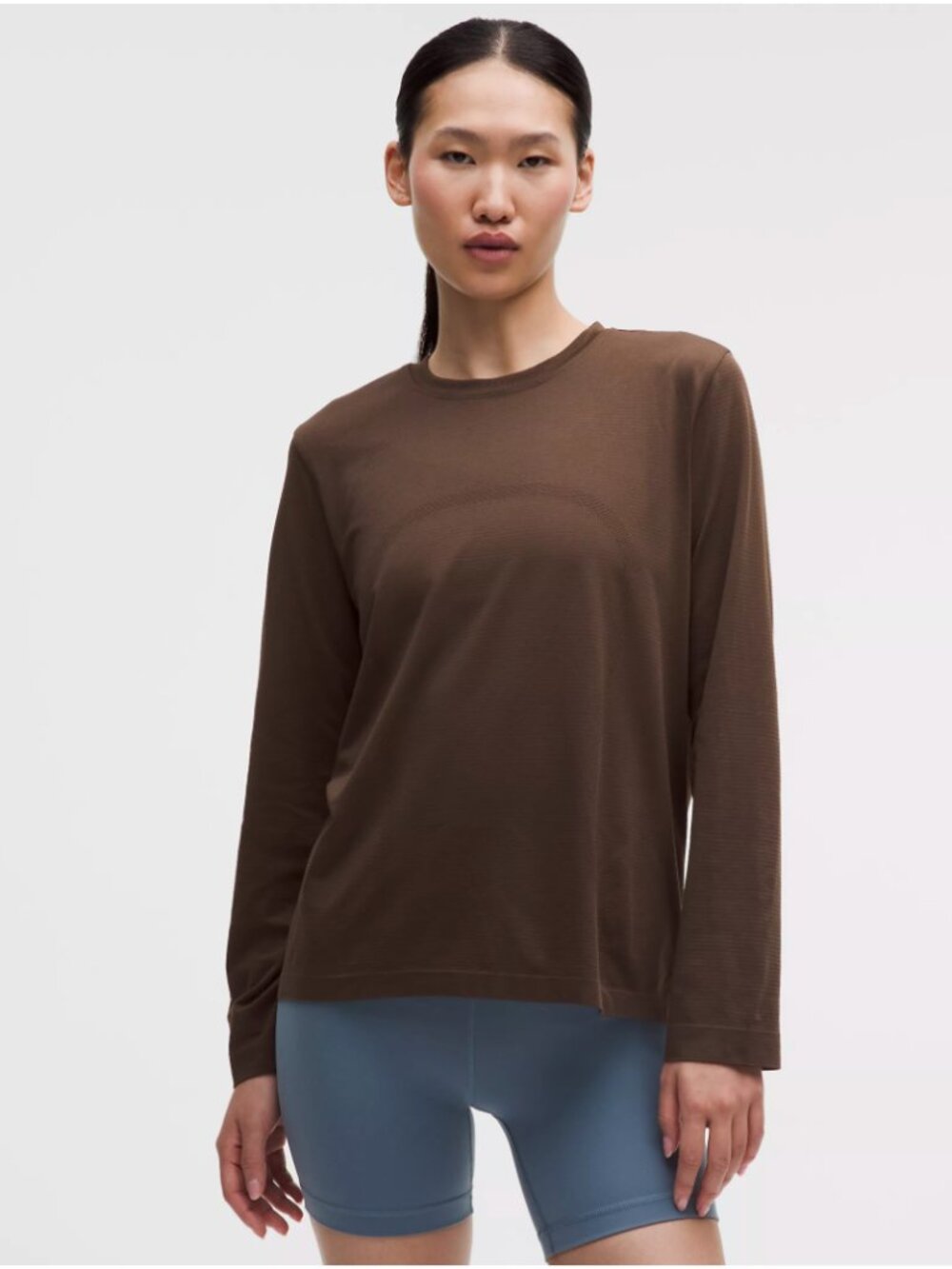 Lululemon Swiftly Relaxed Long Sleeve Shirt Hip Length - Walnut Crunch, Size 8